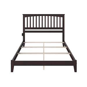 Mission Dark Brown Solid Wood Frame Queen Traditional Bed