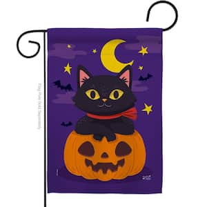 13 in. x 18.5 in. Halloween Kitty Garden Flag Double-Sided Fall Decorative Vertical Flag