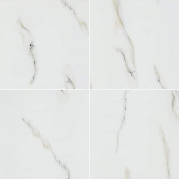 MSI Aria Bianco 24 in. x 24 in. Polished Porcelain Floor and Wall Tile (640 sq. ft./Pallet)