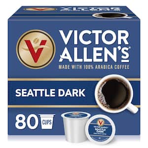 Seattle Dark Coffee Dark Roast Single Serve Coffee Pods for Keurig K-Cup Brewers (80 Count)