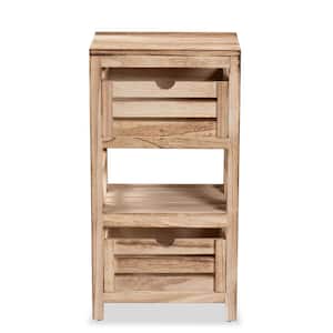 Mandell Natural Brown Storage Cabinet with 2-Drawers