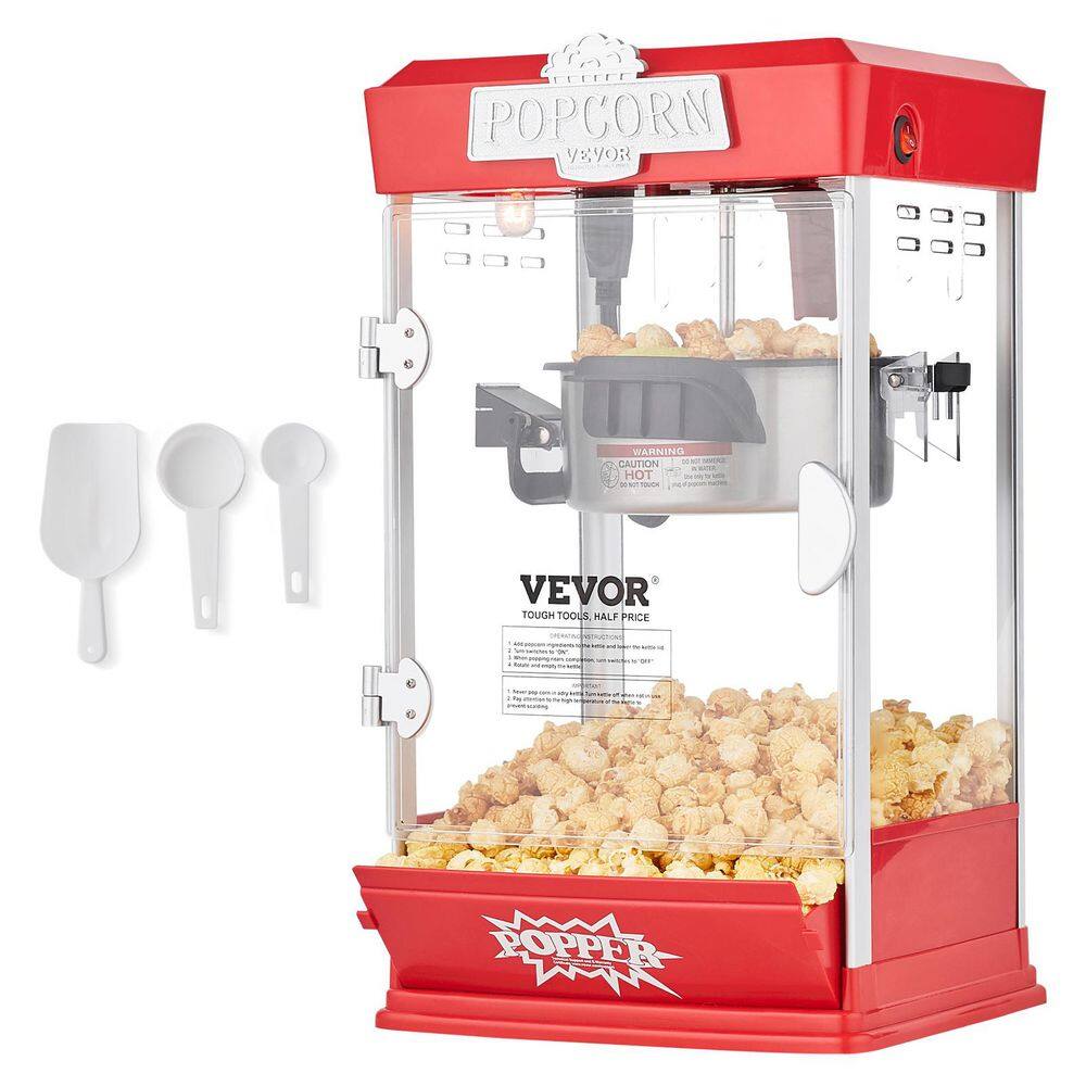 Red Steel 4 oz Countertop Popcorn Popper Machine