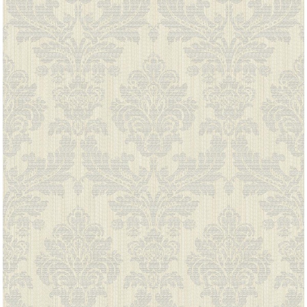 Advantage Piers Metallic Texture Damask Metallic Wallpaper Sample
