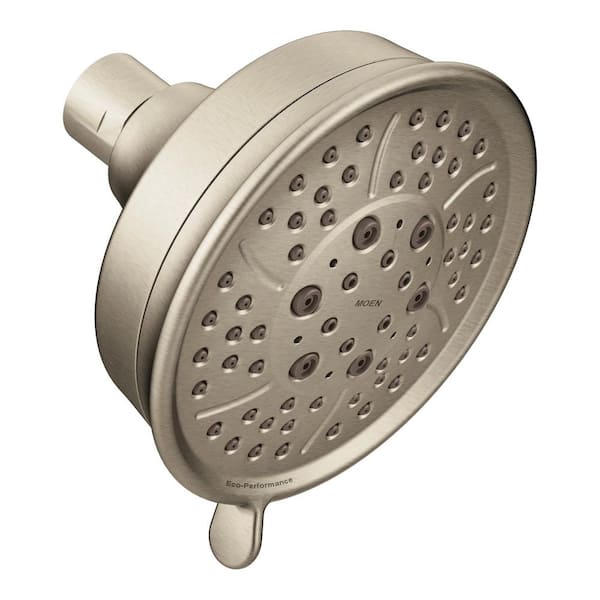 4-Spray Patterns with 1.75 GPM 4.38 in. Wall Mount Fixed Shower Head in Brushed Nickel