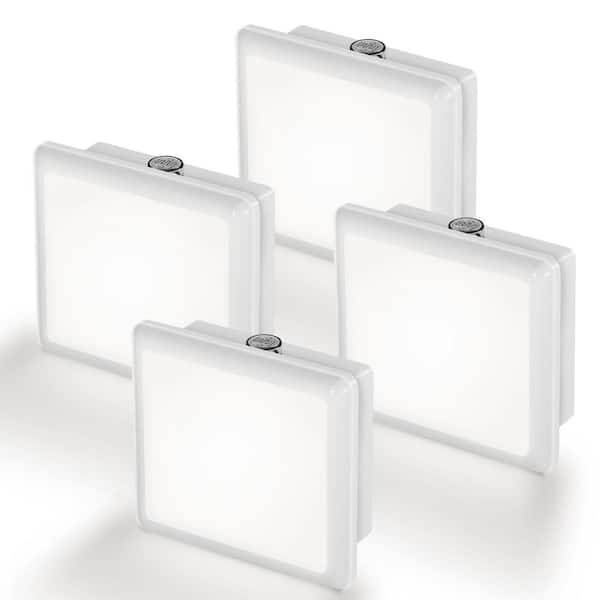 Plug-In Kids Night Light with Sensor, 5000K Super Bright for Nursery, Bedroom, Hallway, Auto On/Off (4-Pack)