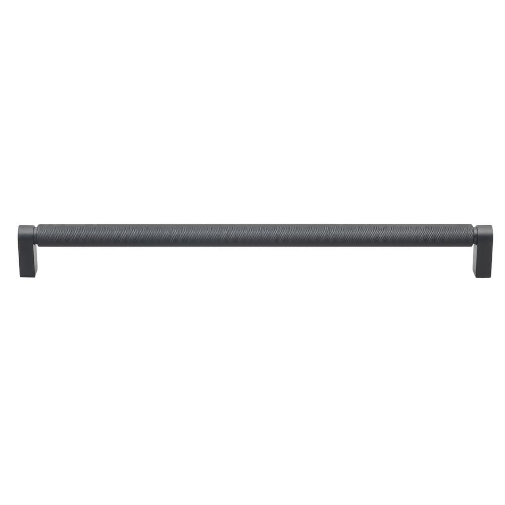 GLIDERITE 125/8 in. (320mm) Centerto Center Matte Black Knurled Bar