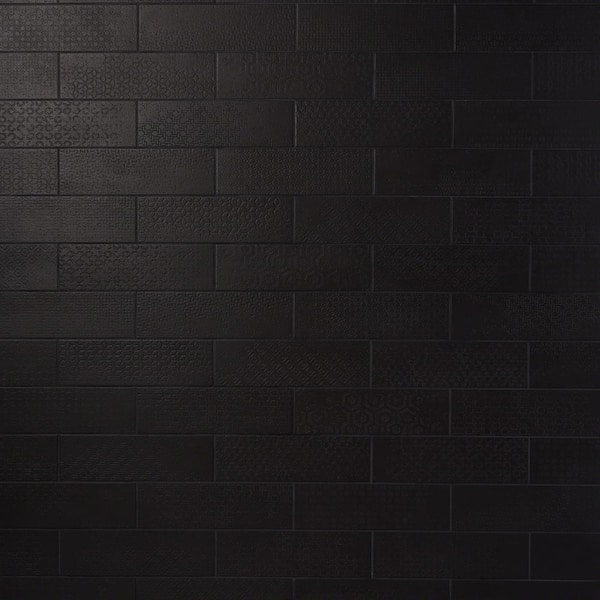 Harper 4 in. x 12 in. Black Matte Porcelain Subway Floor and Wall Tile (30 pieces / 8.72 sq. ft. / box)