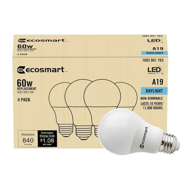 Unbranded - 60-Watt Equivalent A19 Non-Dimmable LED Light Bulb Daylight (16-Pack)
