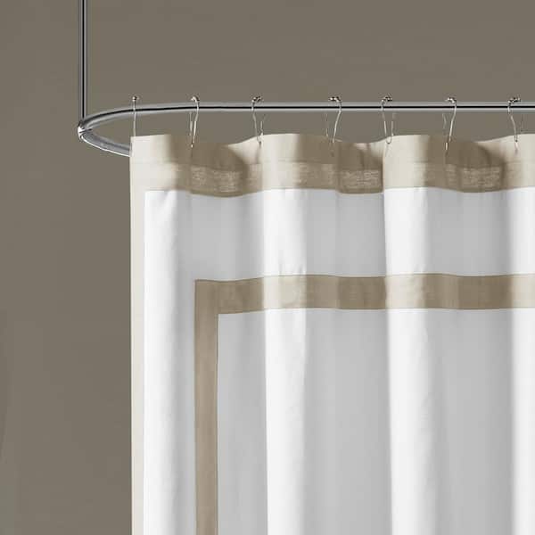 Madison Park Reed Taupe 72 In X, Madison Park Spa Waffle Shower Curtain Taupe