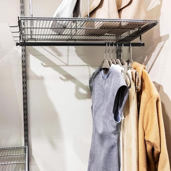 Afoxsos 36 in. Wire Shelving Garment Hanger Bar for Home Retail