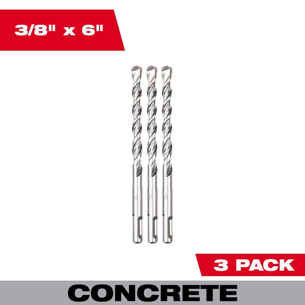 SDS PLUS M2 2-Cutter 3/8 in. x 6 in. Drill Bit-3 Pack price history on PriceWatchPro
