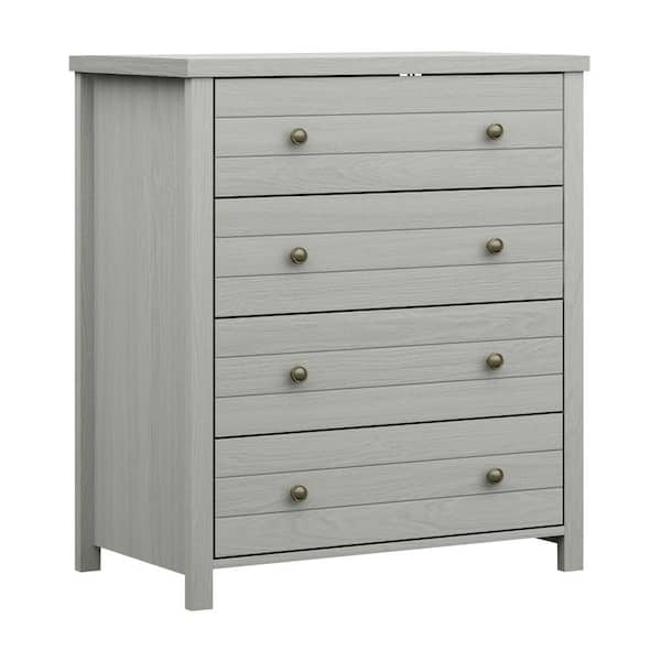 Hillsdale Furniture Harmony 4-Drawer Gray Chest of Drawers 38.5 in. x 31.25 in. x 17.75 in.