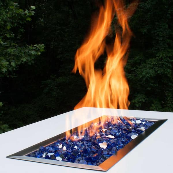 Fireplace,Fire Pit Glass Rocks COBALT BLUE REFLECTIVE 20 LBS 1/4" SAPPHIRE 
