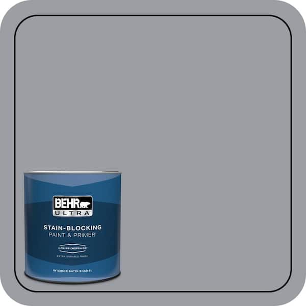 BEHR ULTRA 1 qt. #760F-4 Down Pour Extra Durable Satin Enamel Interior Paint & Primer