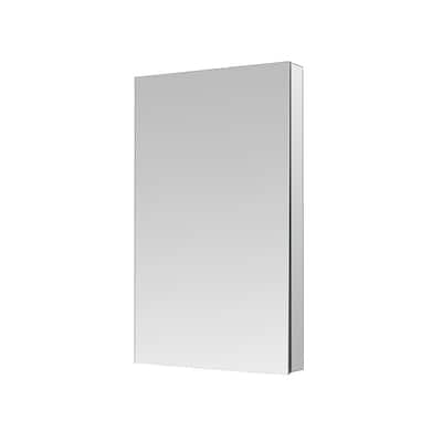 Royale 24 in. W x 40 in. H Rectangular Medicine Cabinet with Mirror Defogger, Removable 3X Magnifying Mirror, Left Hinge