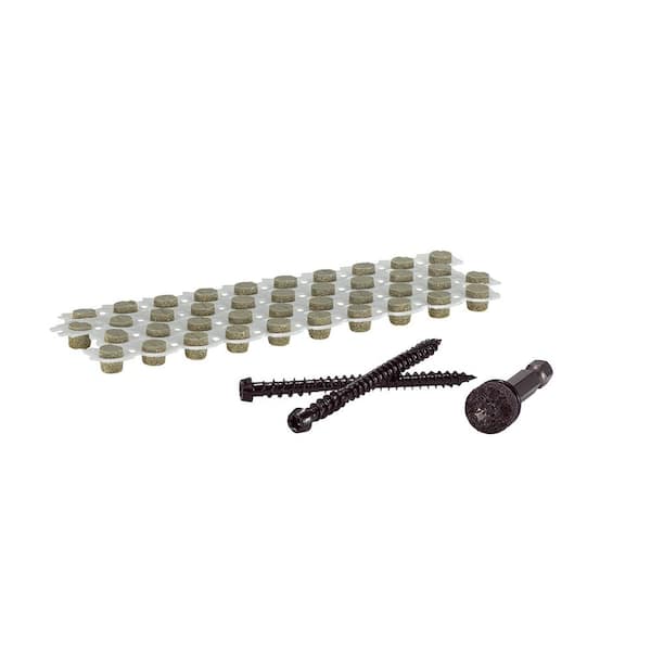 Collated Cortex Hidden Fastening System for Fiberon ArmorGuard Decking - 2-1/2 in. screws & plugs in Aspen Gray (50 LF)