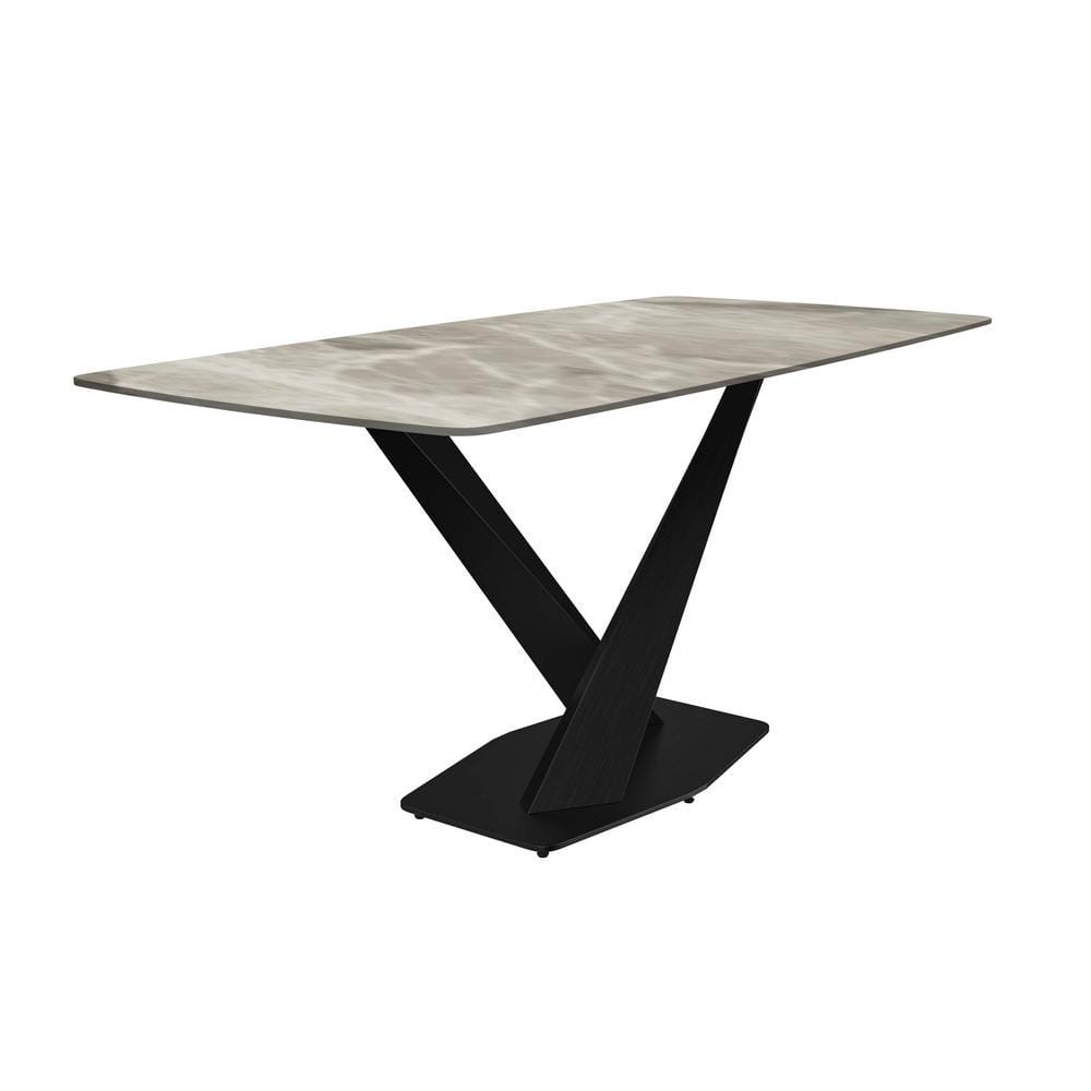 Leisuremod Voren Modern Deep Grey 71 in. Rectangular Sintered Stone ...