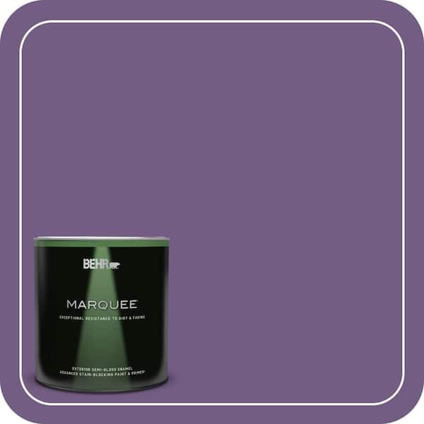 BEHR MARQUEE 1 qt. #650B-7 Mystical Purple Semi-Gloss Enamel Exterior Paint & Primer