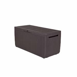 FAWEY 80 Gal. Brown Resin Deck Box Outdoor Storage Box