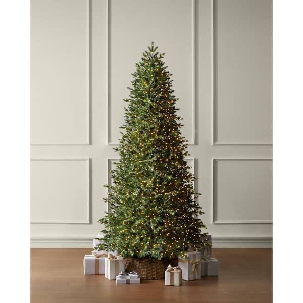9 ft. Elegant Twinkling Grand Fir LED Pre-Lit Artificial Christmas Tree with Timer T33