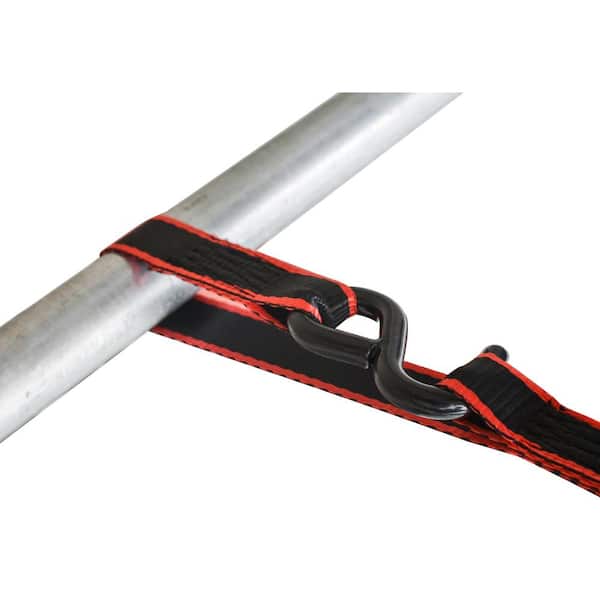 Husky - 12 ft. x 1 in. Ratchet Tie-Down Straps with S-Hook (4-Pack)