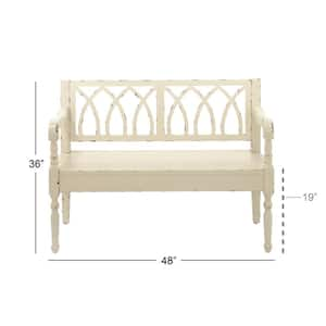 White Bench 36 in. X 48 in. X 19 in.