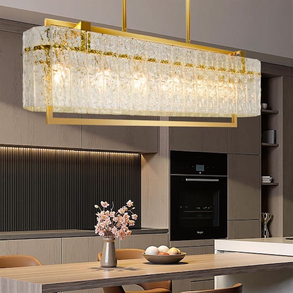 KICHLER Jolie 28 in. 9-Light Olde Bronze Transitional Shaded