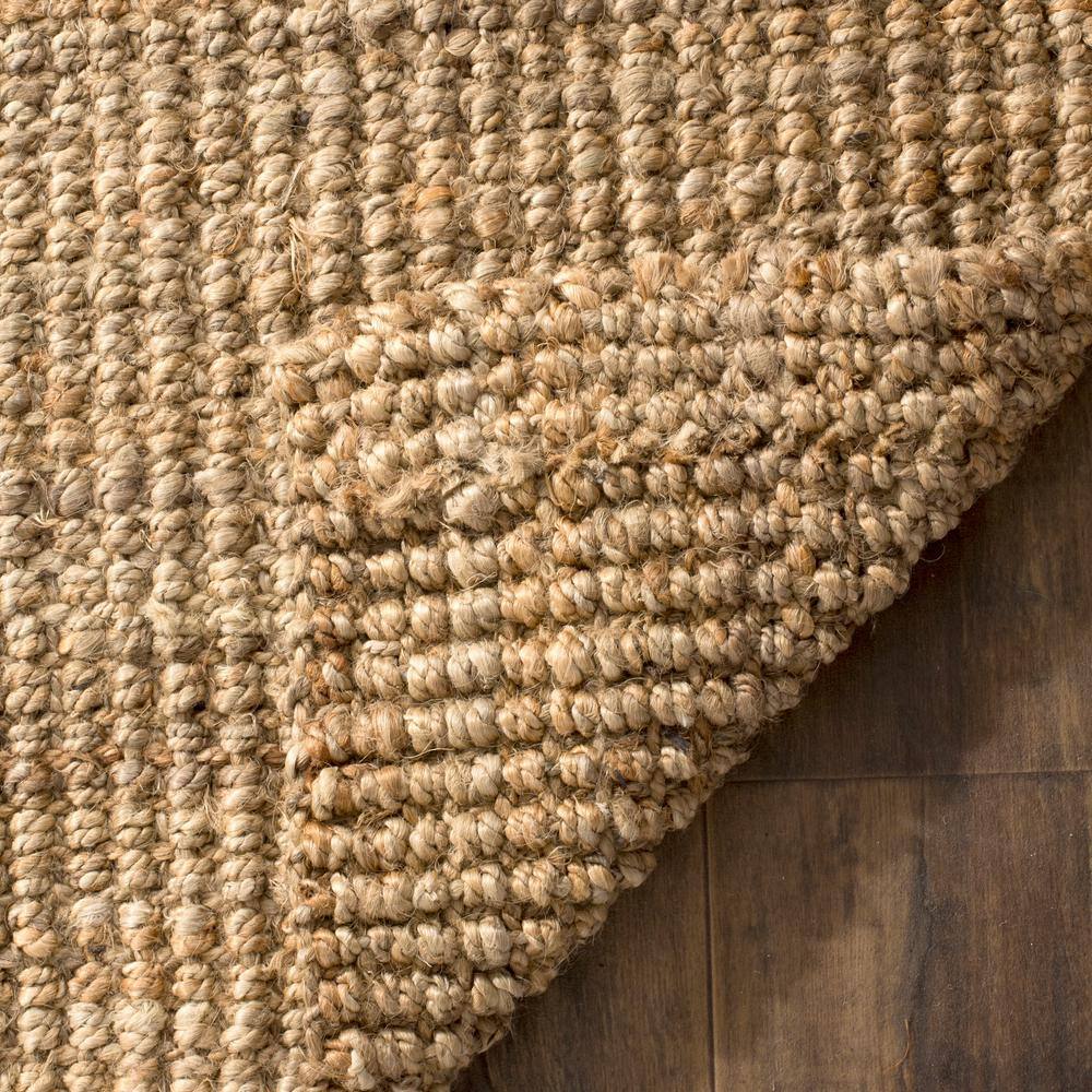 Handwoven Natural Jute Square Rug, 3' x 3', Natural