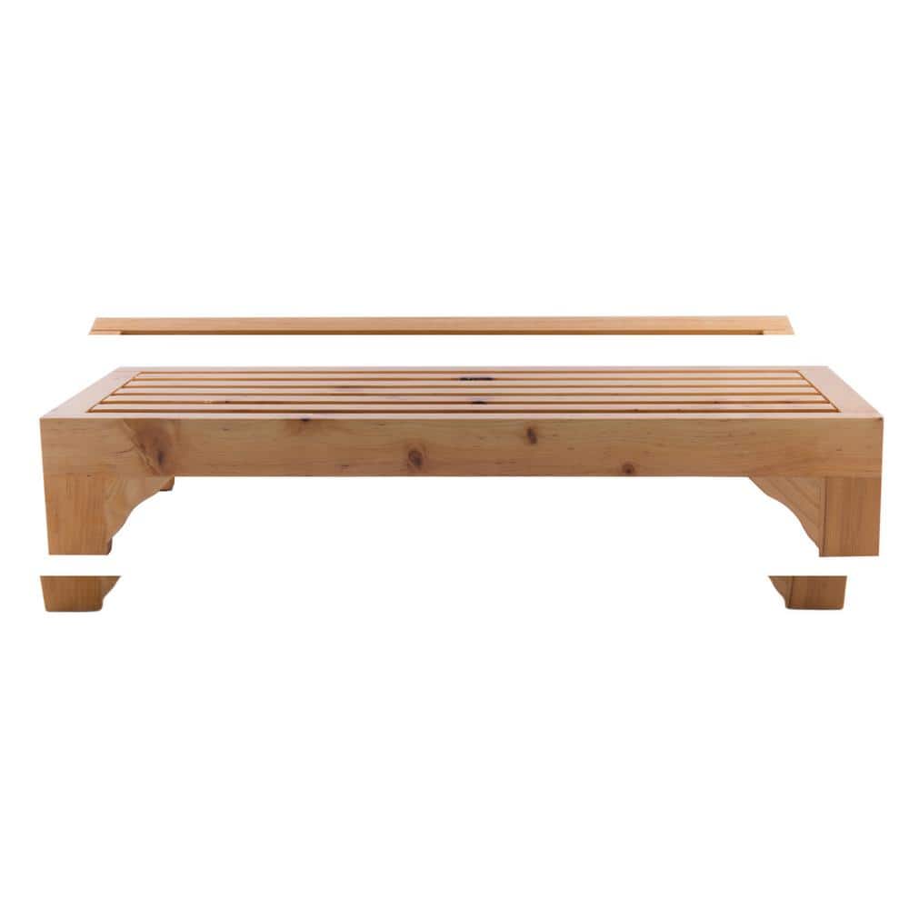Natural Cedar Wood 24" Multi-Purpose Stepping Stool