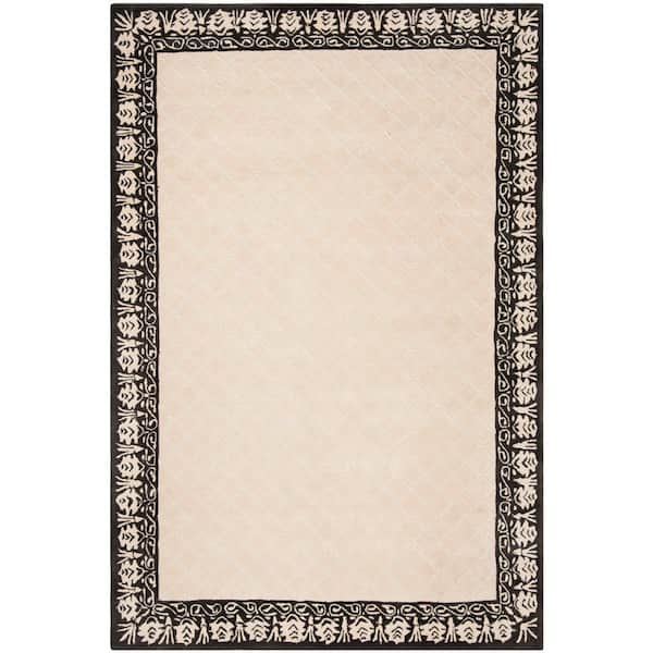 Total Performance 2 ft. x 3 ft. Gray Diamond Border Area Rug