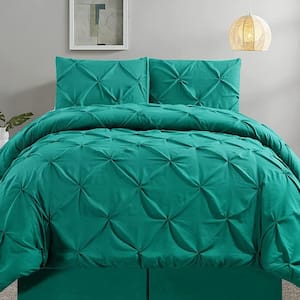 2-Piece Green All Season Arkansas Ultra Soft 100% Polyester Twin Comforter set with 1 Pillow Sham