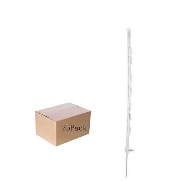 Terrui Fence Shock White 48 in. Step-in Fence (Set of 25)