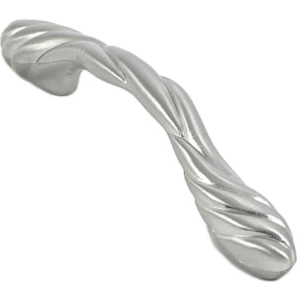 Stone Mill Hardware Milan 3 in. To 3-3/4 in. Center-to-Center Satin Nickel Braided Arch Cabinet Pull