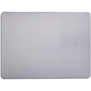 Grill and Garage Mat Diamond Plate Silver 57 in. x 47 in.