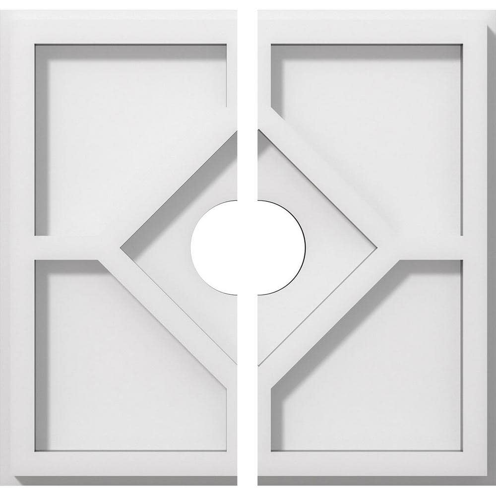 1 in. P X 3-1/2 in. C X 10 in. OD X 2 in. ID Embry Architectural Grade PVC Contemporary Ceiling Medallion, Two Piece price history on PriceWatchPro