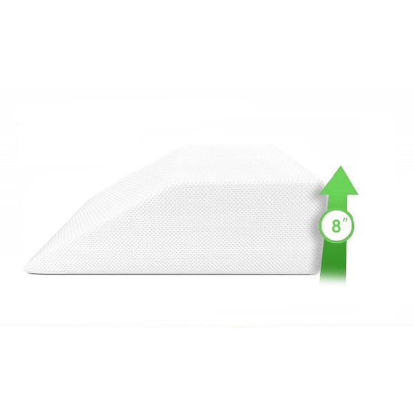 Xtreme Comforts 7 Memory Foam Hypoallergenic Wedge Pillow Removable Quilt  Cover