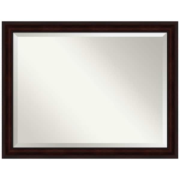 Amanti Art Coffee Bean Brown 45 in. H x 35 in. W Framed Wall Mirror