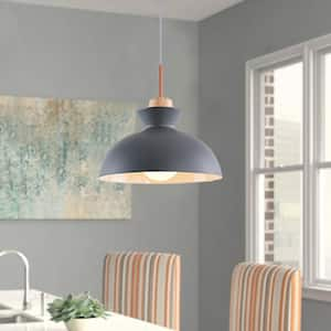 Grace 1-Light Dome Grey Pendant Light