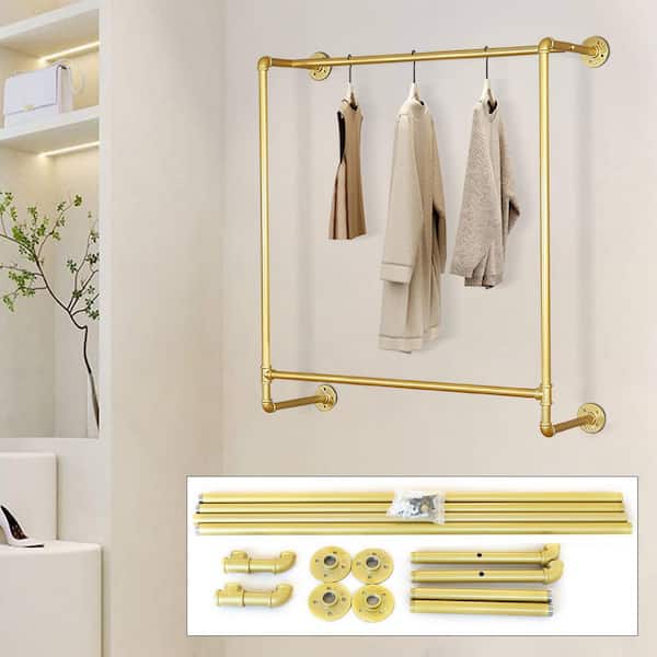 Metal Wire Hanger  Strong Gold Coat Clothes Steel Water Proof