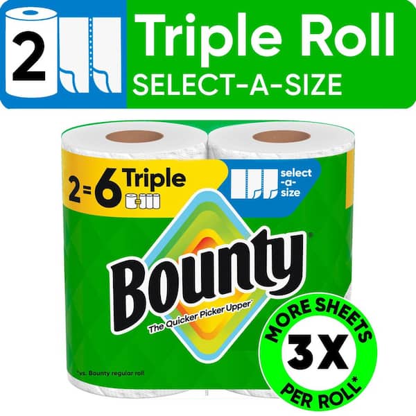 White, Select-A-Size Paper Towel Roll (2 Triple Rolls)