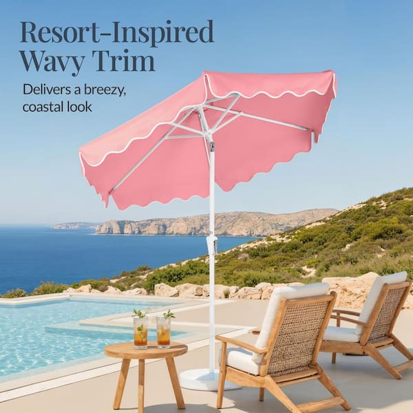 blue 9 foot patio umbrella JOYESERY 9 ft. Solar LED Market Patio Umbrellas with Solar Lights and Tilt  Button in Navy Blue J-UM-098L-LED
