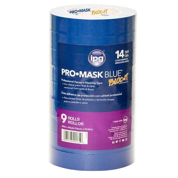 Intertape Polymer Group PT14 Pro Mask Blue 1 in. x 60 yds. Masking Tape (9-Pack)