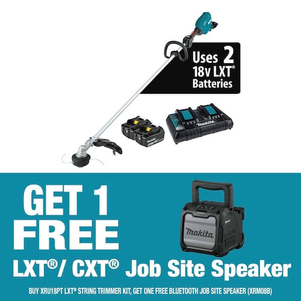 LXT 18V X2 (36V) Lithium-Ion Brushless String Trimmer Kit (5. 0Ah) with 18V LXT /12V max CXT Bluetooth Job Site Speaker