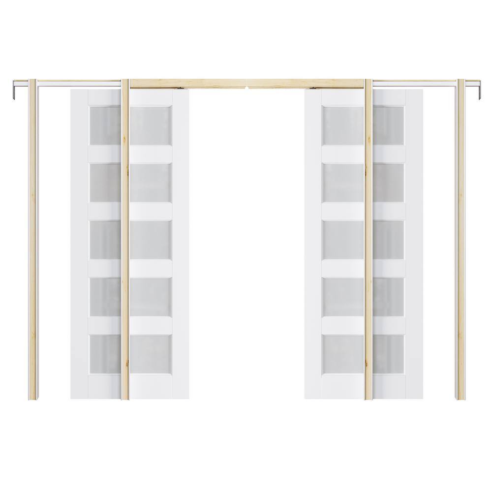 Have a question about ARK DESIGN 56 in. x 80 in. 5Lite Glass White