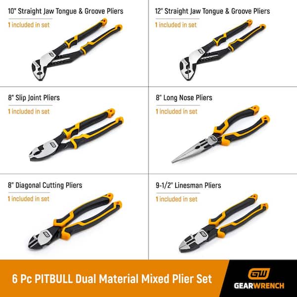 6-1/2 Heavy-duty Chain Nose Pliers W/ Springs and Comfort Grip Jewelry  Making Metal Forming Tool PLR-0052 