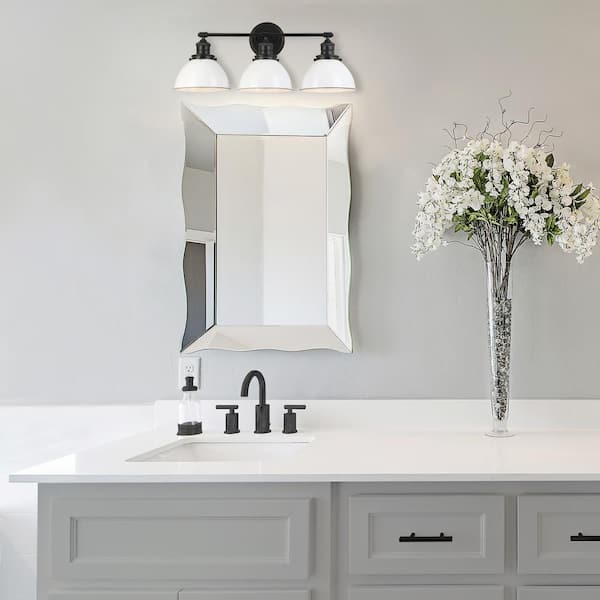 White farmhouse on sale vanity light