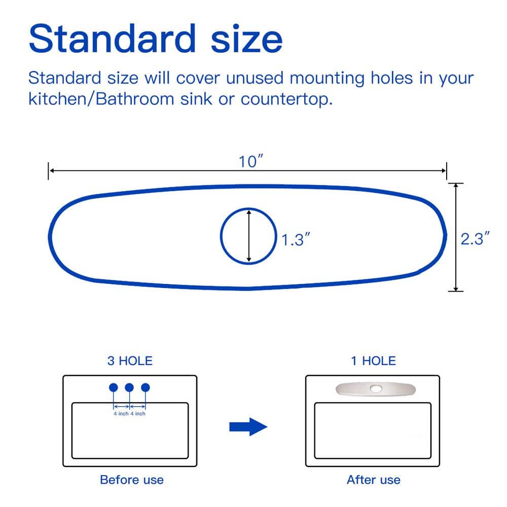 10 Inch Brushed Nickel Stainless Steel Kitchen Sink Escutcheon