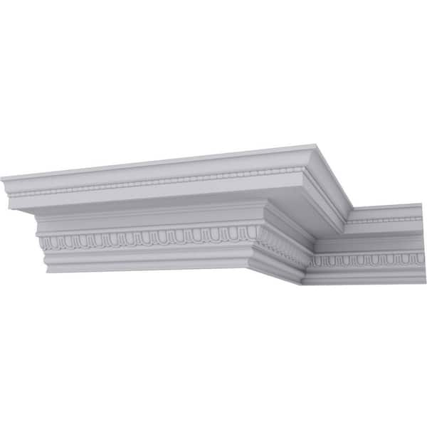 Ekena Millwork SAMPLE - 7-1/4 in. x 12 in. x 7-3/8 in. Polyurethane Bedford Beaded Crown Moulding