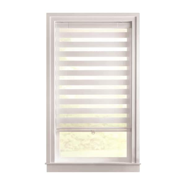 Home Decorators Collection Cut-to-Size White Cordless Light Filtering Semi Sheer Roller Shades 33 in. W x 72 in. L