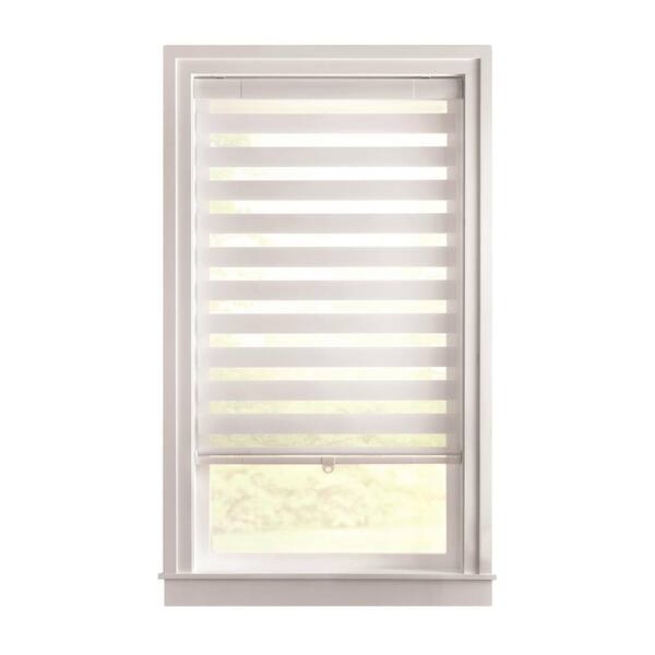 Home Decorators Collection Cut-to-Size White Cordless Light Filtering Semi Sheer Roller Shades 46 in. W x 72 in. L